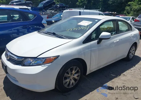 2012 Honda Civic Lx from USA, damaged, VIN 2HGFB2F57CH561428